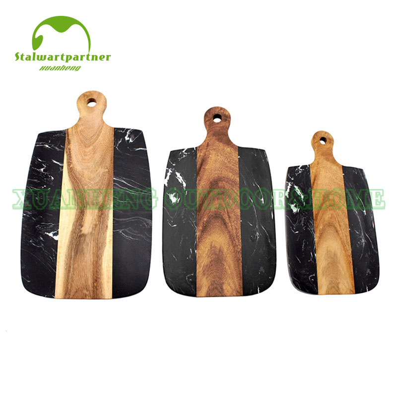New Design Acacia Wood Marble Cutting Board