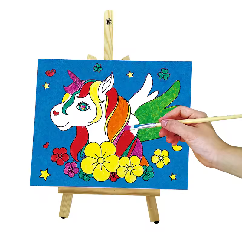 Wingart Tbc Diy Canvas Painting Set 12 Colors Acrylic Kids Art Studio Kits Educational Toys Top Brand Best Crafts