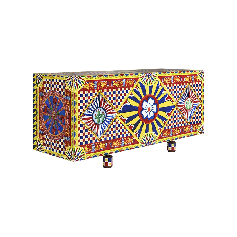 Luxury Solid Wood 6-Drawer Cabinet Light Luxury Sideboard Cabinets for Home Living Room Elegant Wooden Furniture Chest Drawers