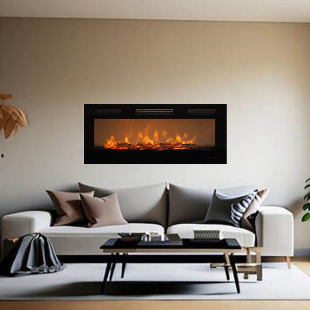 2024 New Arrival Modern Flame 3D Design Home Decor Insert Type Electric Fireplace