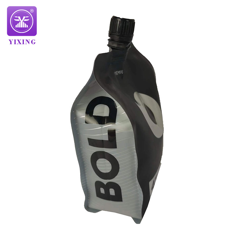 OEM/ODM 4 Sides Sealed Suction Nozzle Bags Premium Oil Packaging Stand up Spout 1 Litre Liquid Refill Pouch