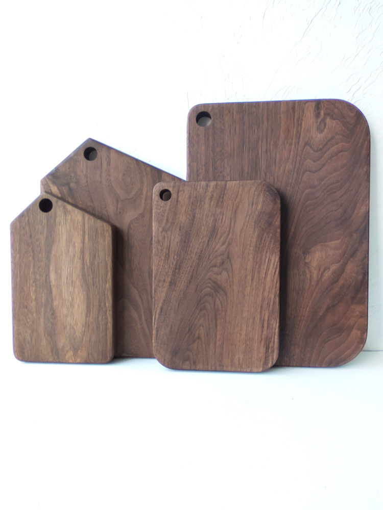 Hot Sale Irregular Shape Black Walnut Cutting Board Sushi Cutting Board