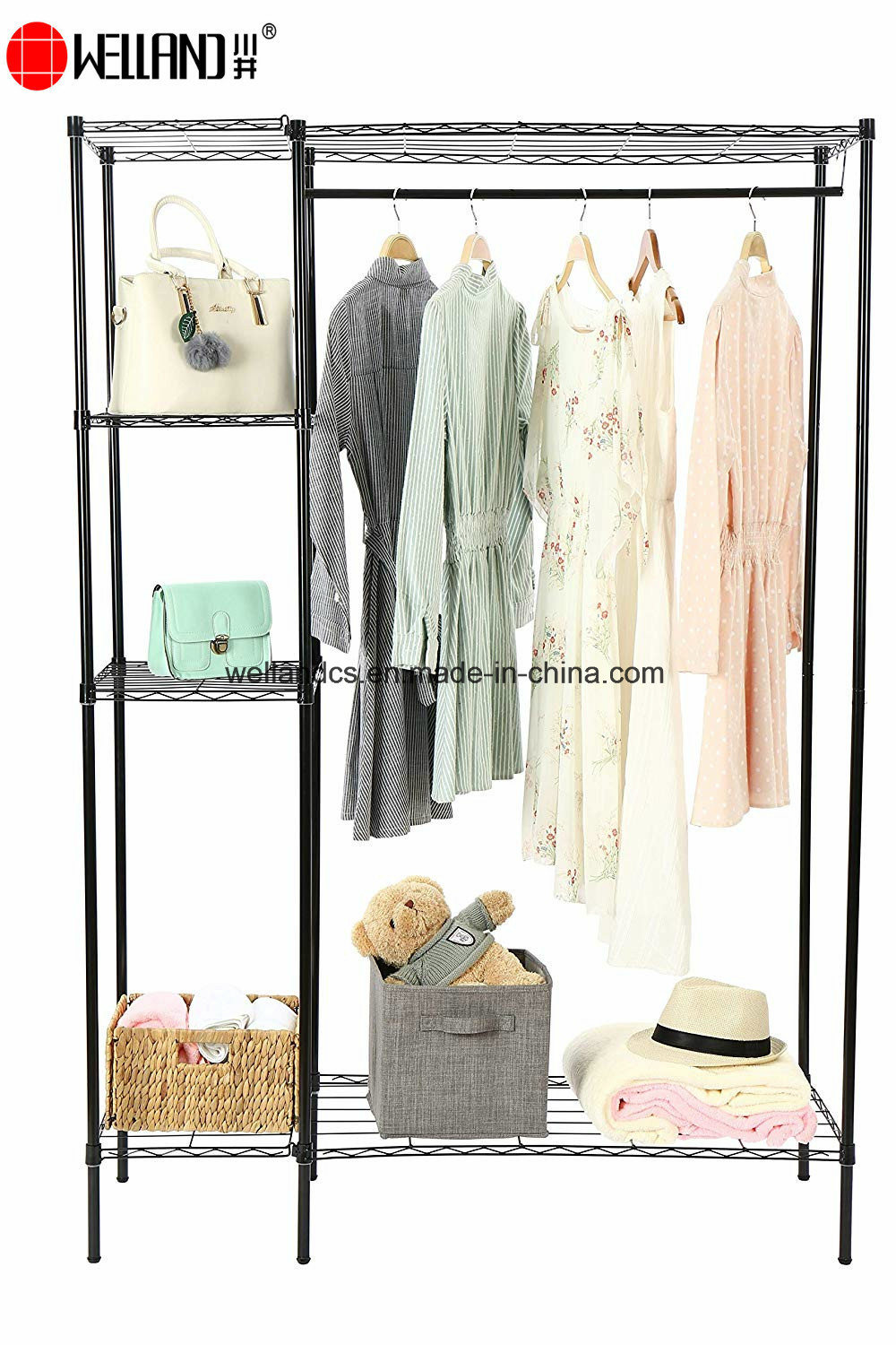 Hot Sale Bedroom Space Save Wardrobe Design Furniture Metal Wardrobe Accessories