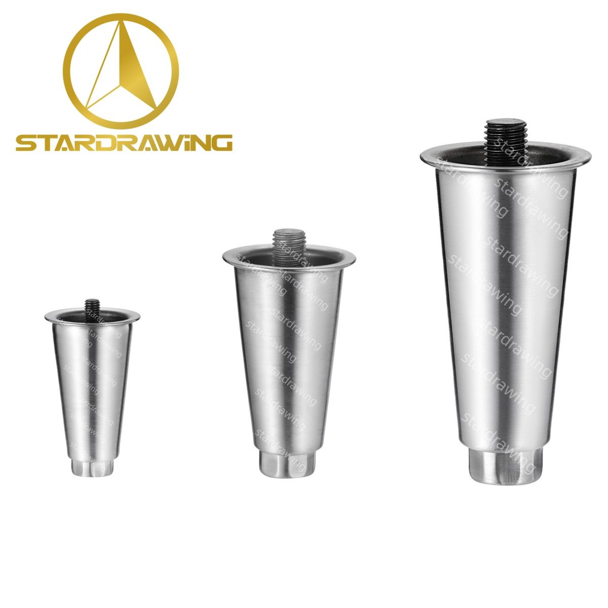 Stardrawing 4/5/6inch Stainless Steel Adjustable Height Leveling Feet for Furniture
