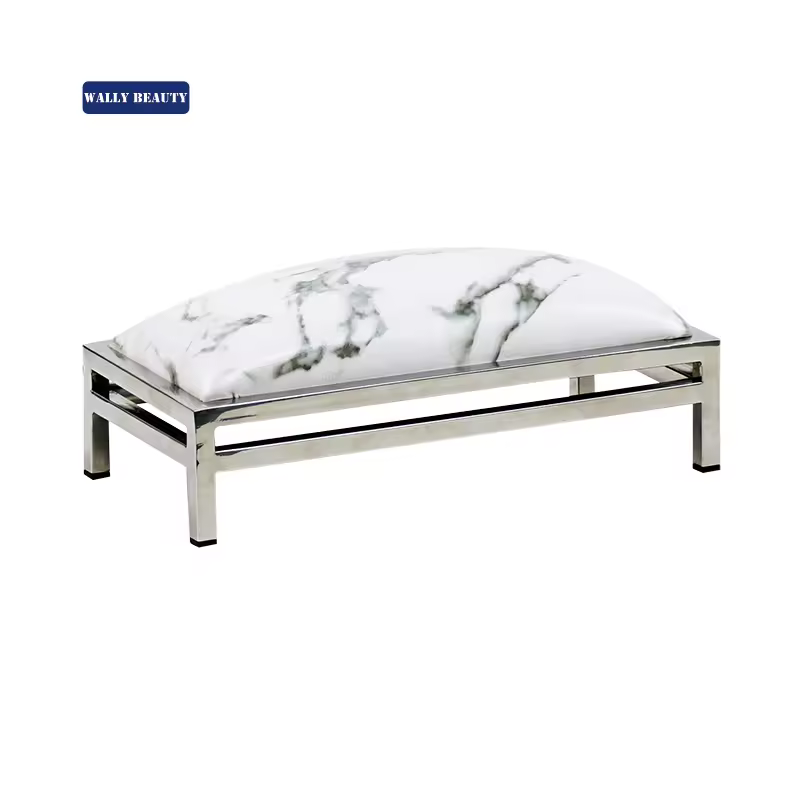 Wallybeauty Hand Cushion Holder Arm Rests Nail Art Stand Pu Leather Manicure Pedicure Nail Arm Rest Pillow White