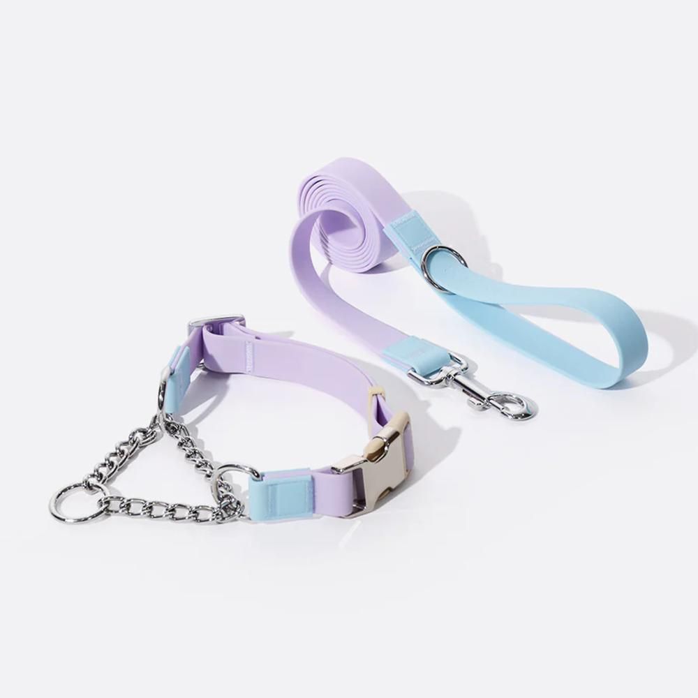 Manufacturer Price Odor Proof Waterproof PVC Dog Leash and Collar Set Slip Lead Dog for Outdoor Walking Running