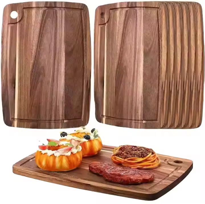 New Originality Acacia Wood Cutting Board Kitchen Rectangular Fruit Cutting Board Solid Wood Cheese Board By Crescent Crafts