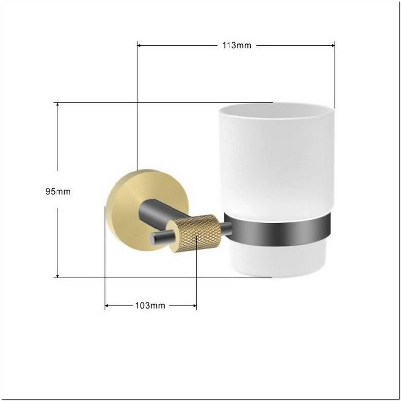 Stainless Steel Toothbrush Cup Tumbler Holder Set for SPA Bathroom Organization