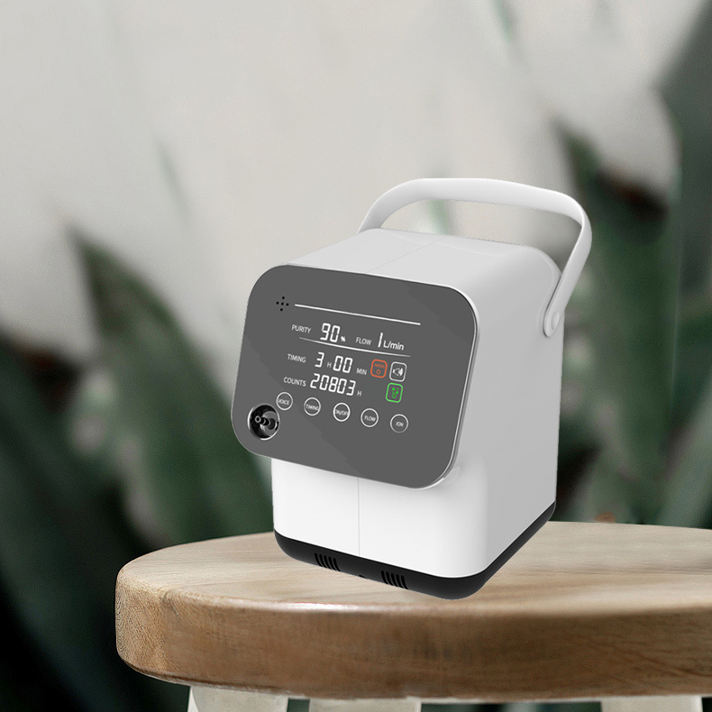 Physiotherapy Equipment CE 1-7L Adjustable Portable Oxygen Concentrator for Home Use with Nebulization Kit and Remote Control