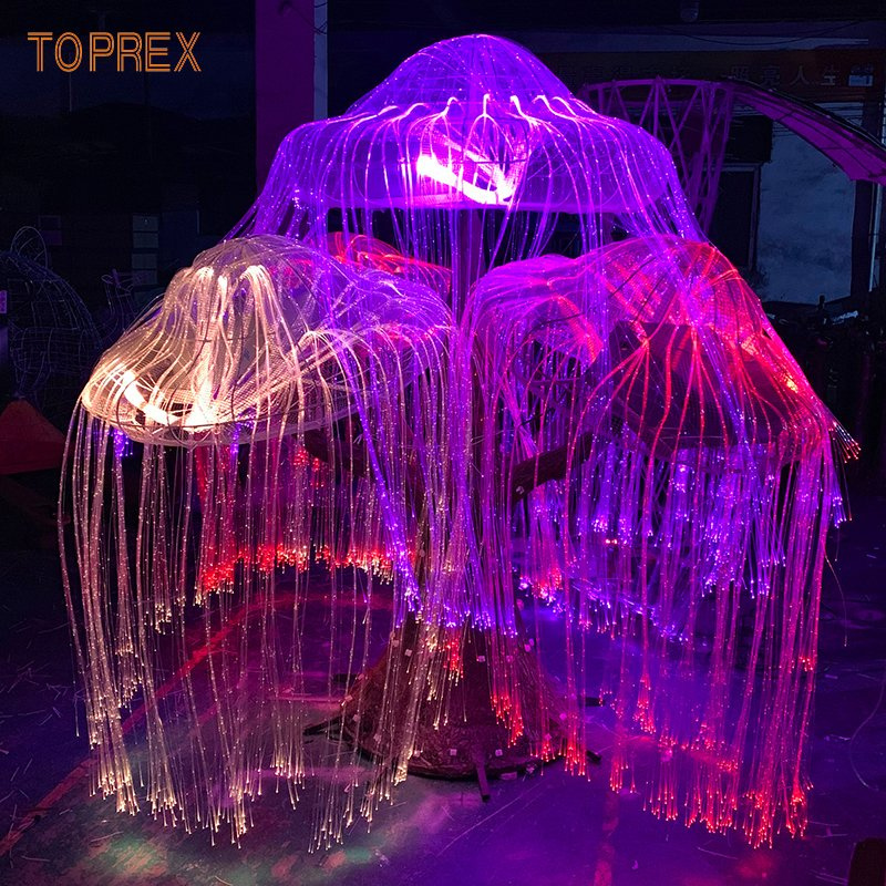 Toprex 2024 New Trending LED Outdoor Shopping Mall Giant Items 3D Life Tree Christmas Event Lighting