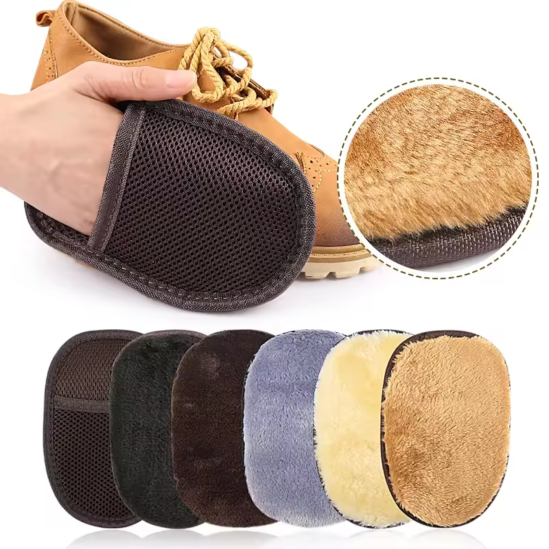 High-quality Leather Cleaning Gloves With Soft Imitation Lamb Plush For Shoe Polishing,Car Interior Care,And Dust Removal