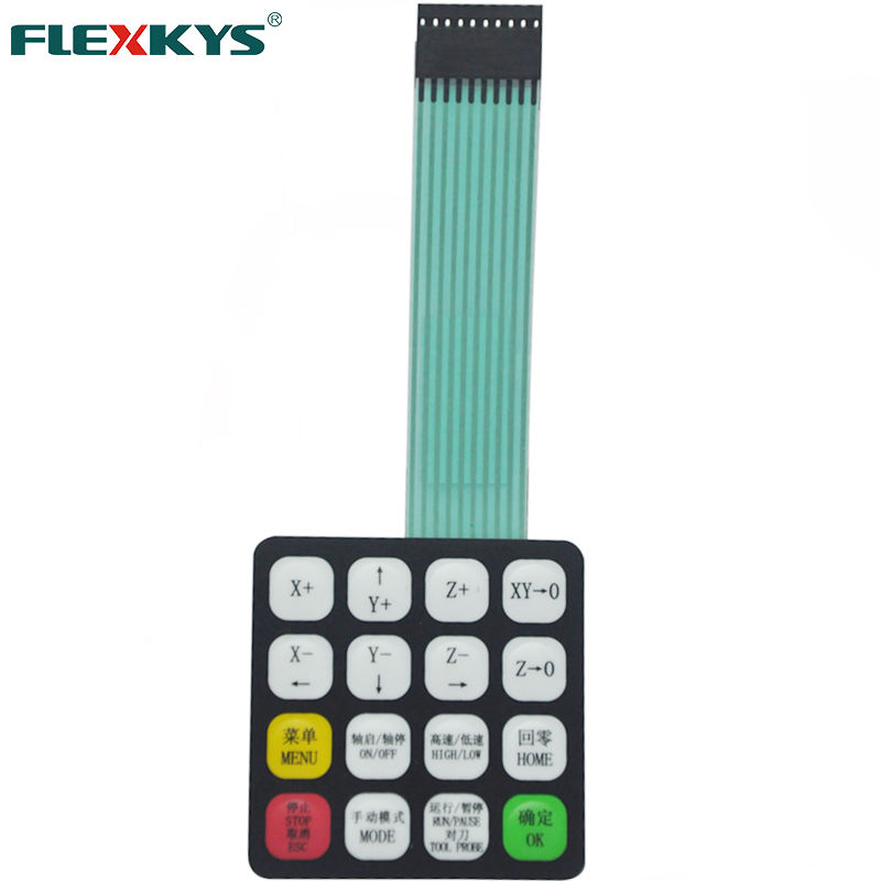 Wholesale Custom Design 4 X 4 Matrix 16 Key Membrane Switch Keypad Keyboard For Home Appliance Metal Button Material