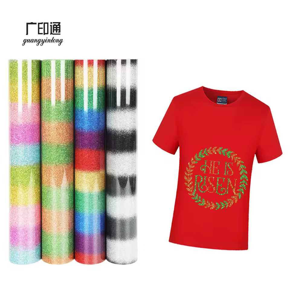 Guangyintong Pu Rainbow Guangyintong Easyweed Sheets Glitter Heat Transfer Vinyl Best Iron On Vinyl For T Shirts Good Price