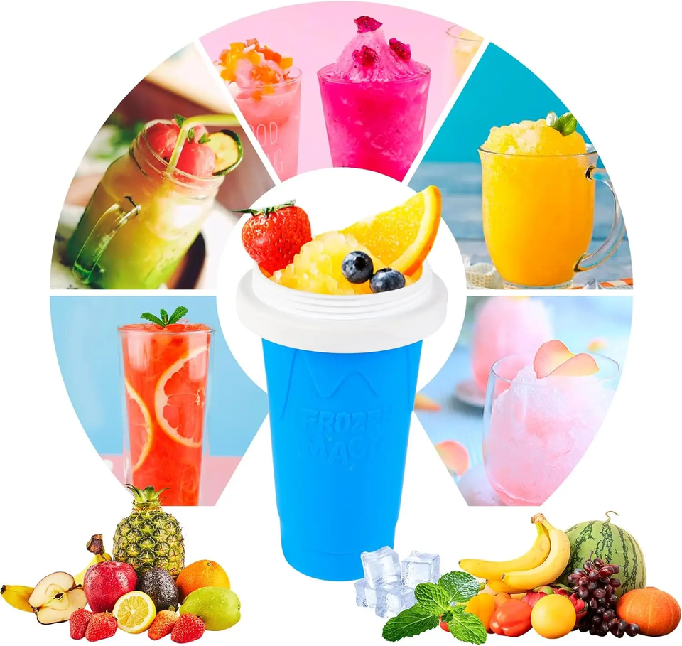 Support Dropship Smoothies Cup Homemade Milkshake Bottle Slush Shake Maker Fast Cooling Cup Ice Cream Slushy Maker
