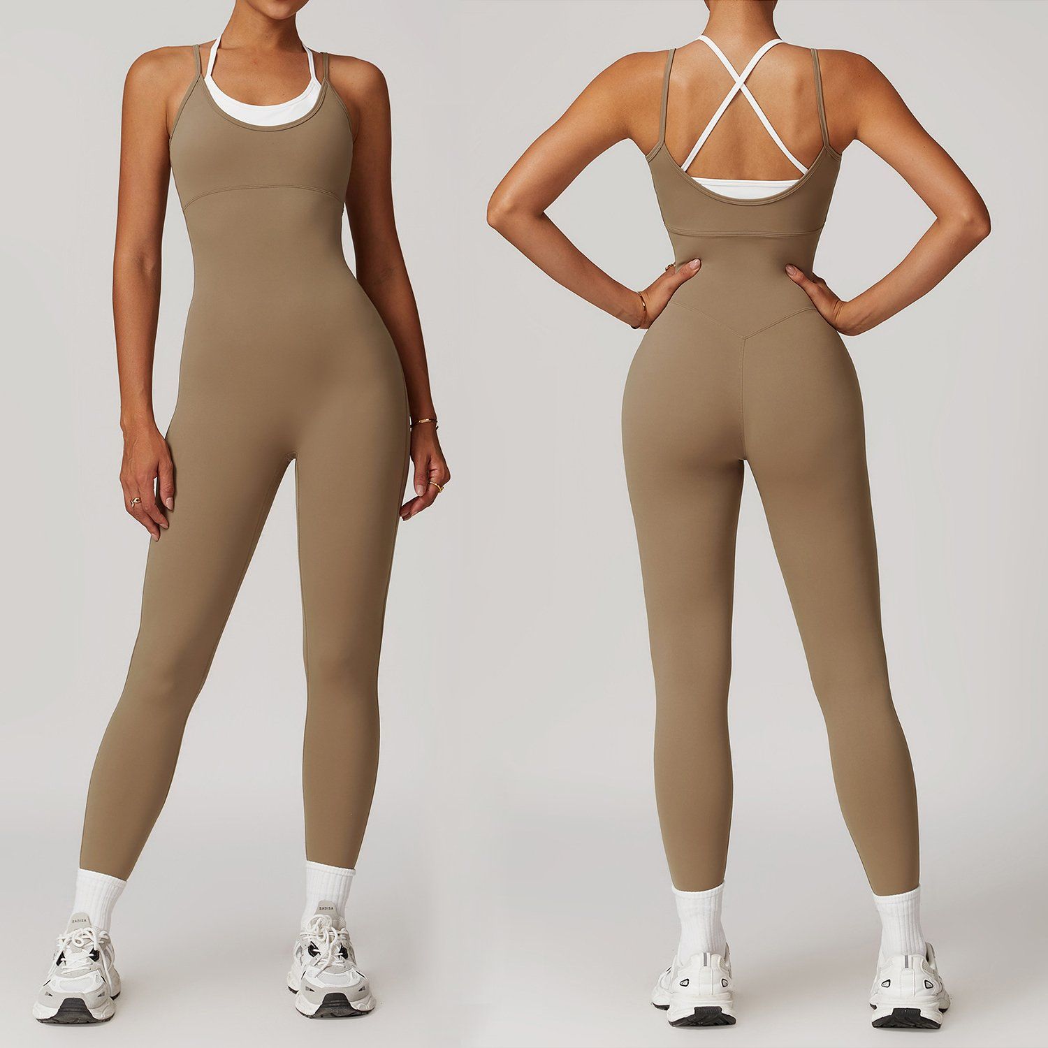 New Arrival Womens Sexy One Piece Jumpsuit Spaghetti Strap Tummy Control Rompers Sleeveless Bodysuits Summer Outfits