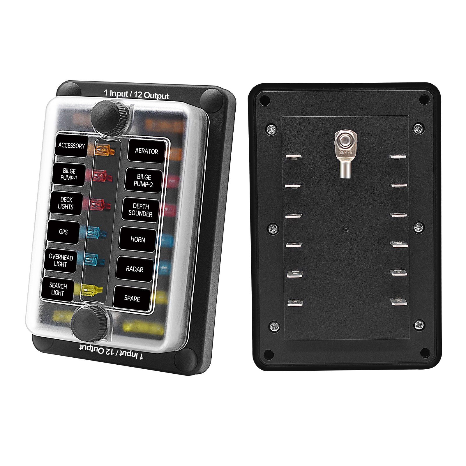 EL LED Indicator Multiway Automotive Car Blade Fuse Block Battery Terminal Distribution Fuse Box with Positive and Negative