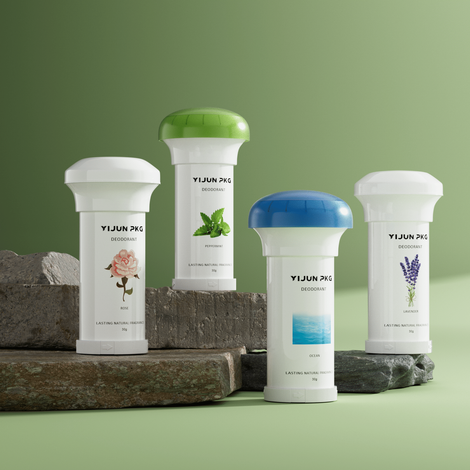 Versatile Deodorant Stick Holder with Natural Fragrance Design