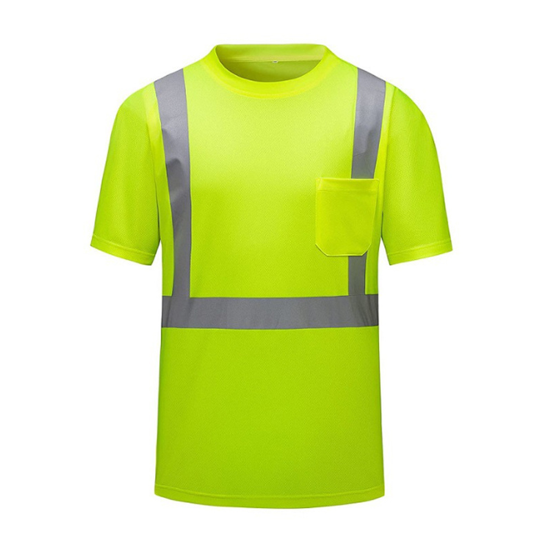 Construction Reflective Safety T Shirt High Visibility Classic T-Shirts Quick Dry Safety Shirts