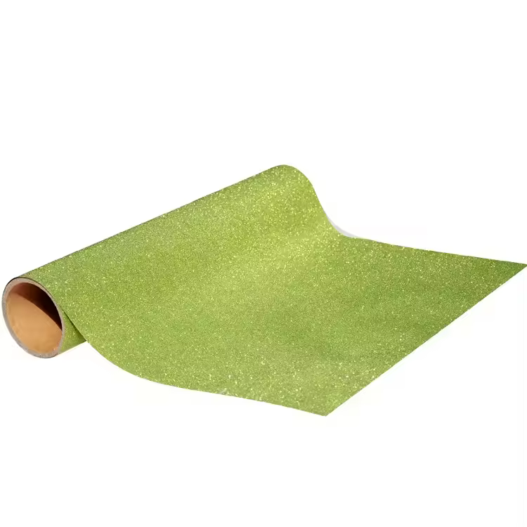 Direct Sale From Manufacturers Sparkle Decoration Film Low Temperature Heat Transfer Plastic Wrapping Glitter Vinyl For Shoes
