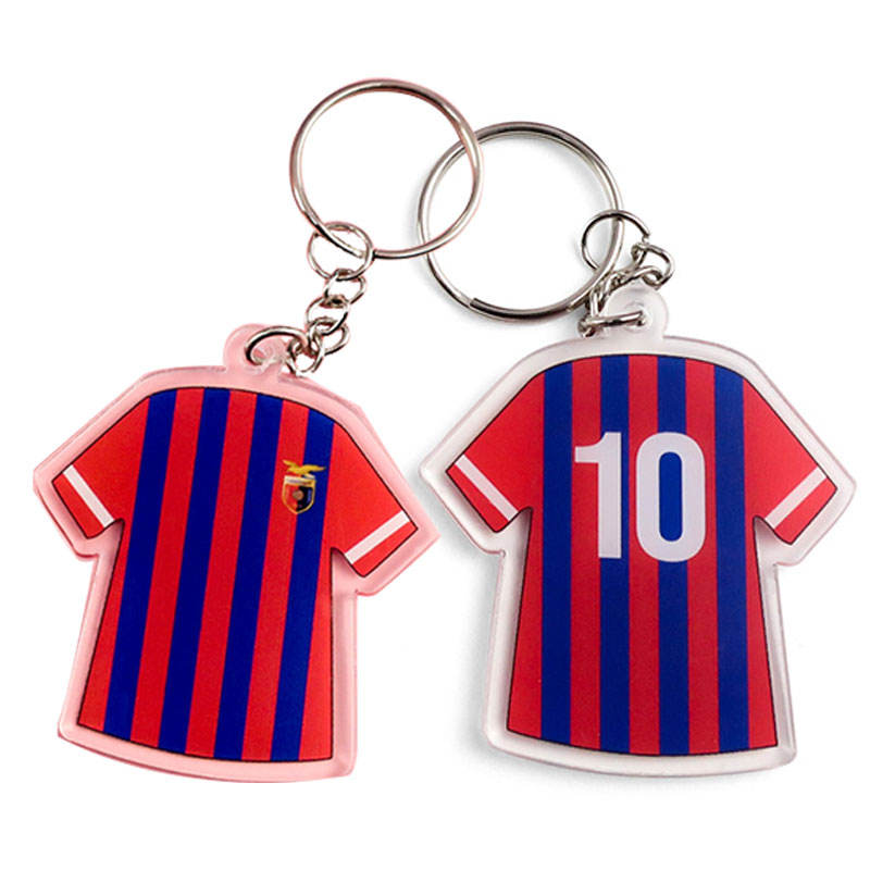 Hot Sale Oem Foot Uv Printing Player Football Jersey Keychain