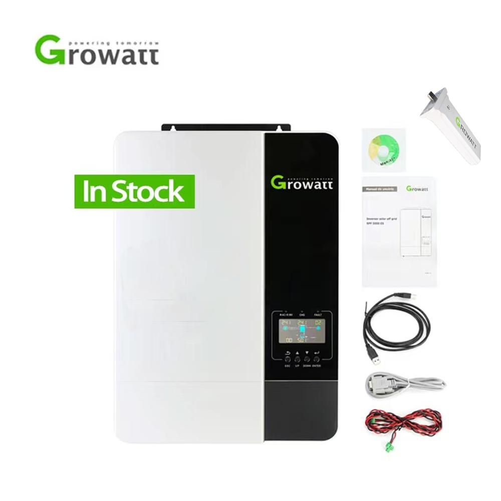 Growatt Ready to Ship Best 48V 5kw 5kVA 5000watts 5000W 10kw 30kw MPPT Pure Wave Parallel Function Invertor Solar off Grid Hybrid Inverter Price for Home