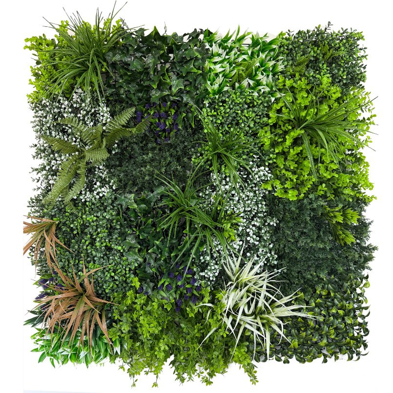 Factory Xingu 1*1m Leaves Faux Green Artificial Vertical Garden Artificial Plant Wall with UV Protection