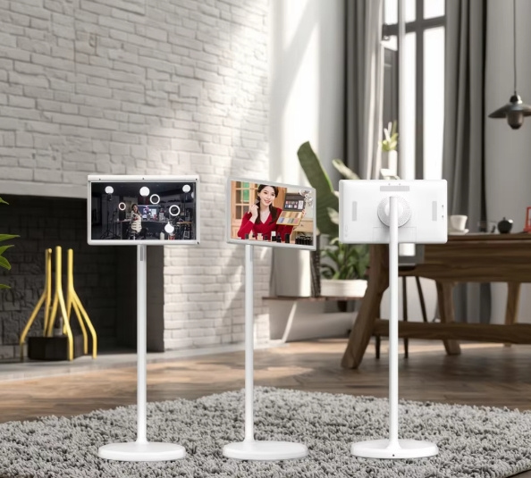 OEM ODM 21.5/24/32 Inch Live Broadcast Digital Signage Movable Big Touch Menu Customer Feedback Evaluator Advertising Display