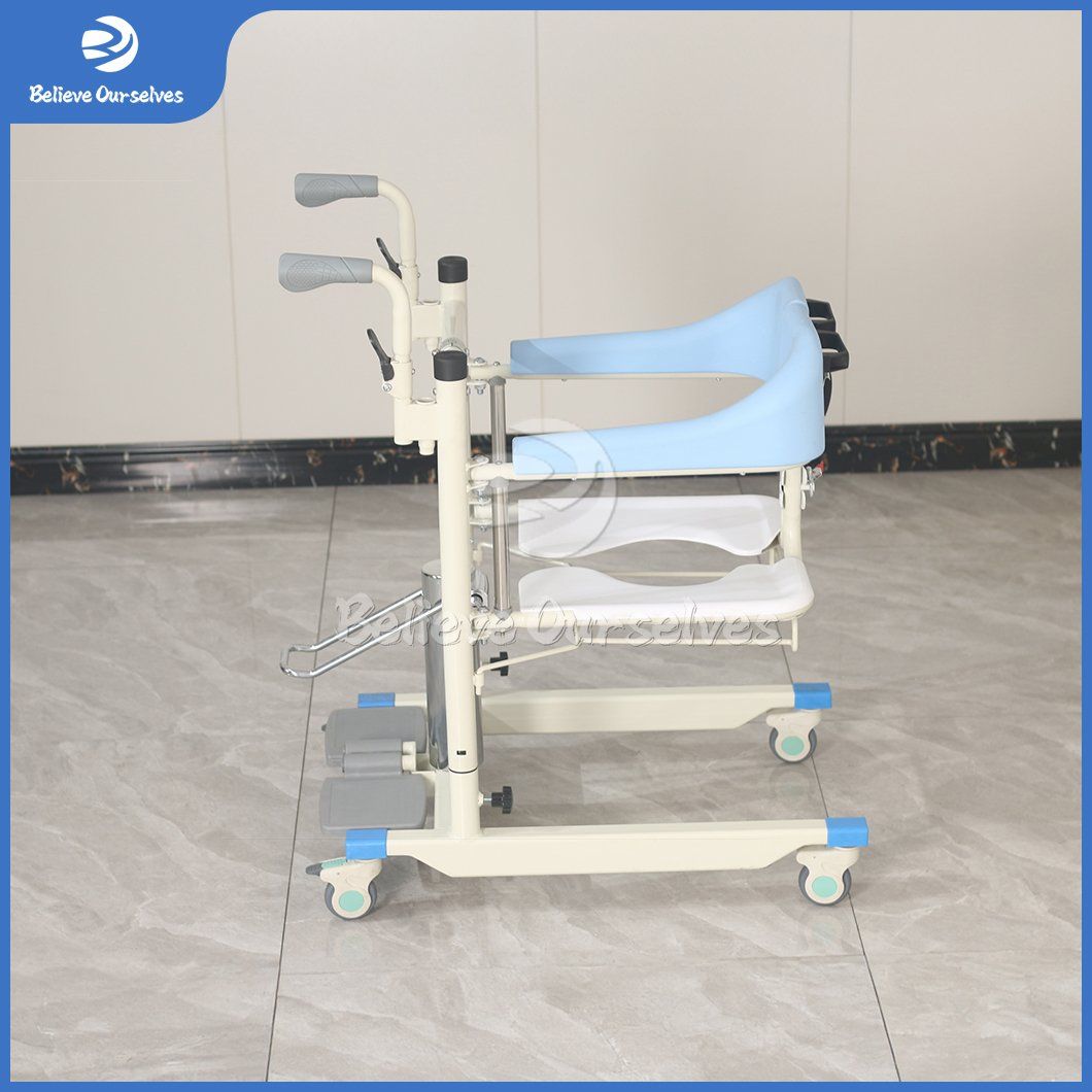 Huaren Patient Turning Equipment Factory Patient Lifter China Ywj-01 Built-in Battery Patient Lift Wheelchair for Home