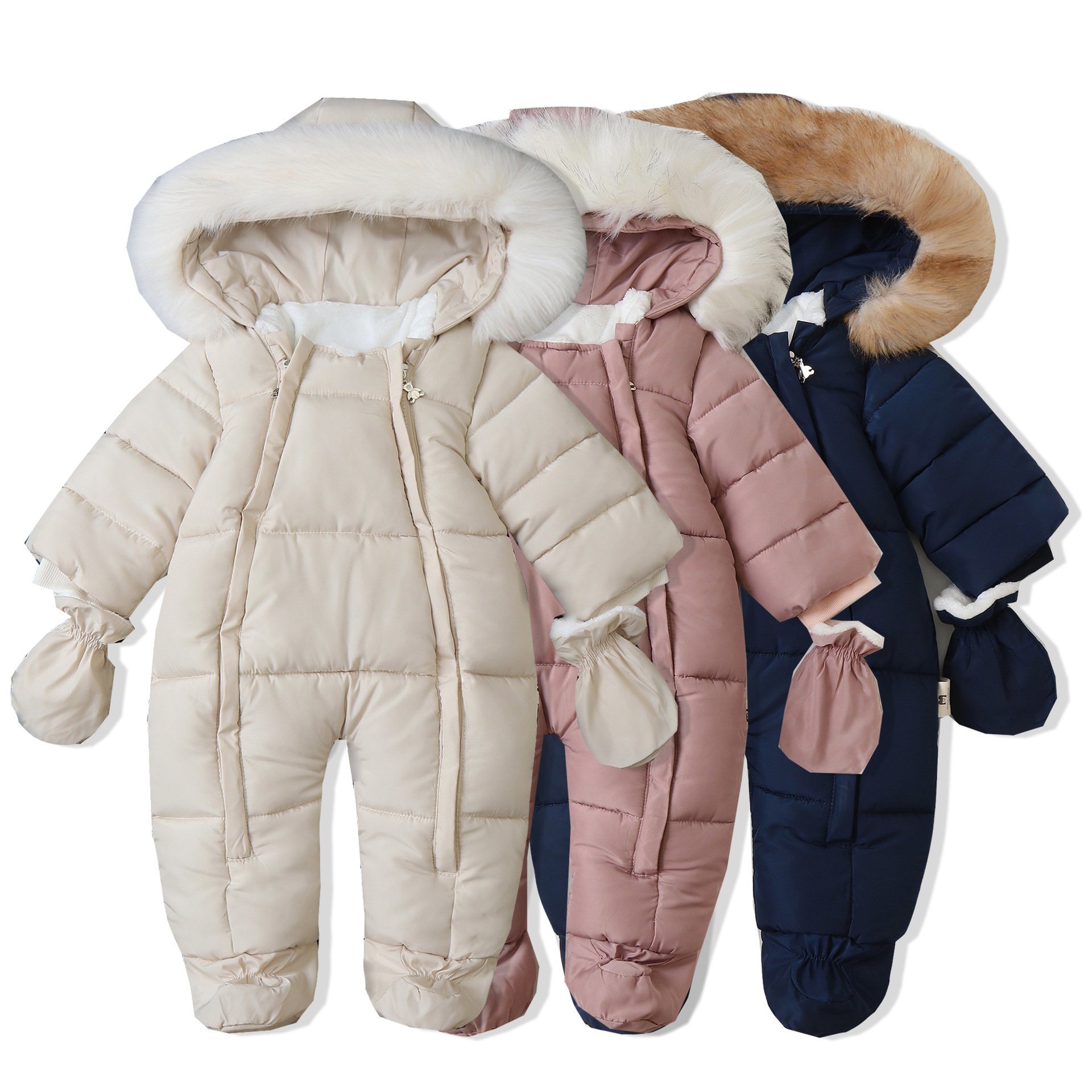 Newborn Baby Rompers Toddler Boys Girls Winter Jumpsuit Rompers Clothing Infant Babies Cartoon Snowsuit Outfits Clothes