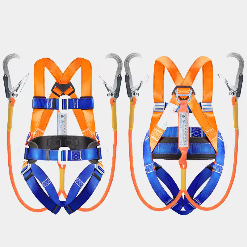 Hot Sale Full Body Safety Harness Polyester Climbing Belt Industrial High Altitude Safety Harness