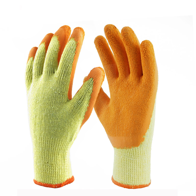 OEM Wrinkle Latex Coated Safety Work Gloves for Gardening Industrial