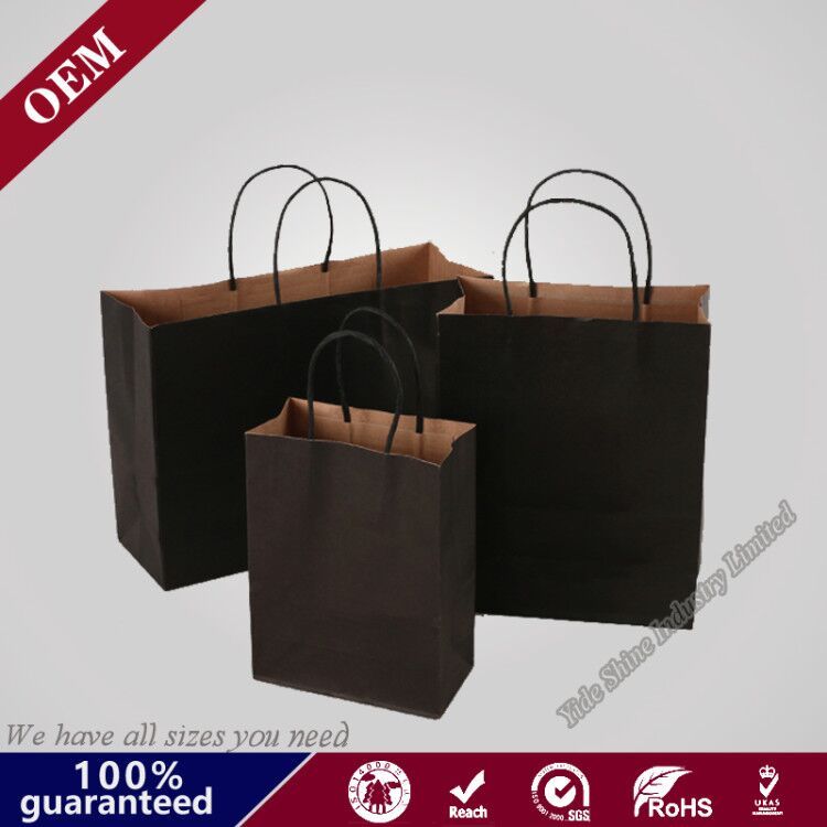 Shopping Bags 8X4.75X10.5" 100PCS Bagdream Gift Bags, Cub, Paper Bags, Kraft Bags, Retail Bags, Green Stripe Paper Bags with Handles, 100% Recycled Paper
