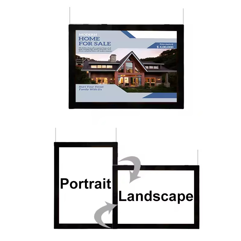 Advertising Menu Board Real Crystal Slim Frame Poster LED Light Box