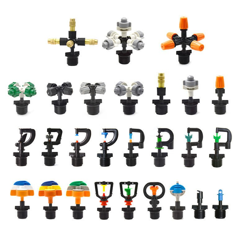 High Quality Adjustable Red Water Dripper Stake 8 Holes Micro Irrigation Sprinklers