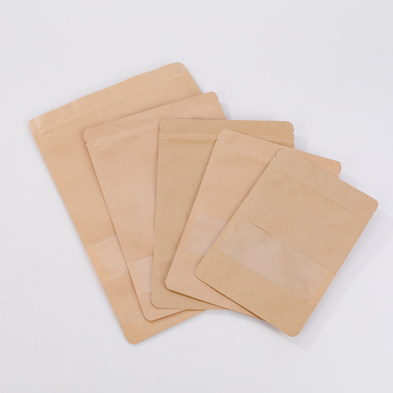 Factory Direct Kraft Paper Ziplock Bag Composite Paper Bag for Food Packaging for Food Packaging