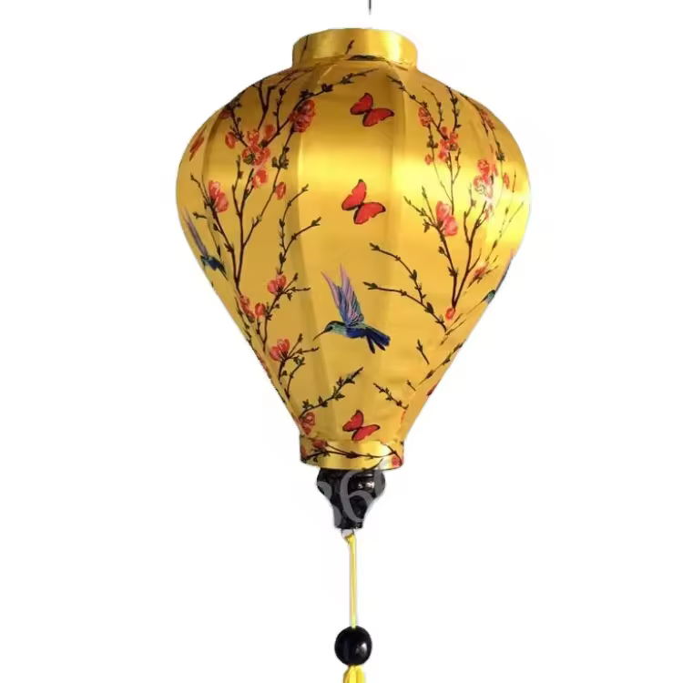 Silk Lantern For Home Decoration Restaurants And Coffee Shops Oem Size Shape Hoi An Lanterns With Silk Satin Linen Fabric
