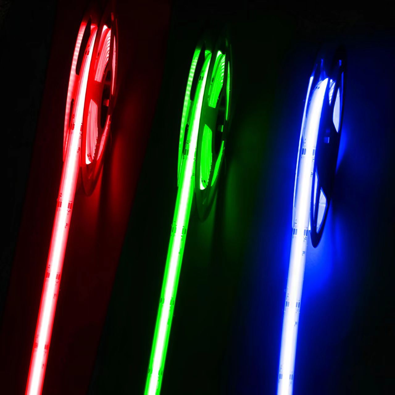 High CRI90+ 12V/24V COB LED Strip RGB 576LEDs/M IP65 8mm/10mm Commercial Lighting
