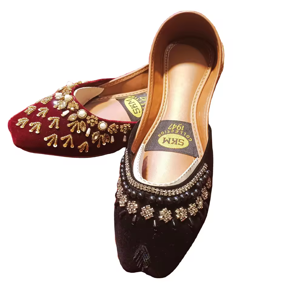 Qj Impex Premium Quality Pakistani Traditional Multani Handmade Embroidered Khussa Women Sandal Wedding Dresses Shoes