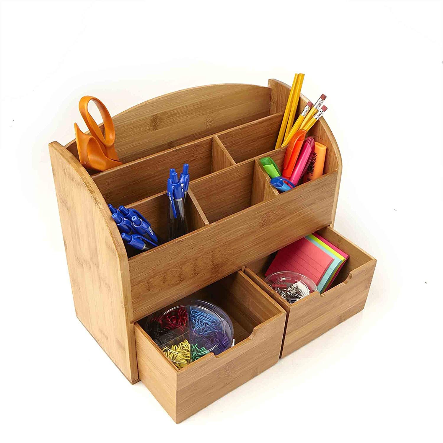 Stylish Desk Supplies Organizer with 6 Spacious Compartments for Home Office