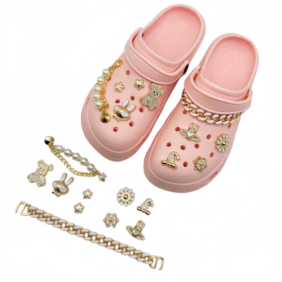 Luxury Designer Custom Logo ABS Shoe Charms New Styles Enamel Bag Clog Charm Shoe Decorations Accessories Bulk