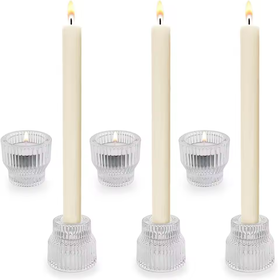 Wholesale Vintage Glass Taper Candle Holder Multi-use Tealight Holder And Lantern For Home Decor Or Religious Ceremonies