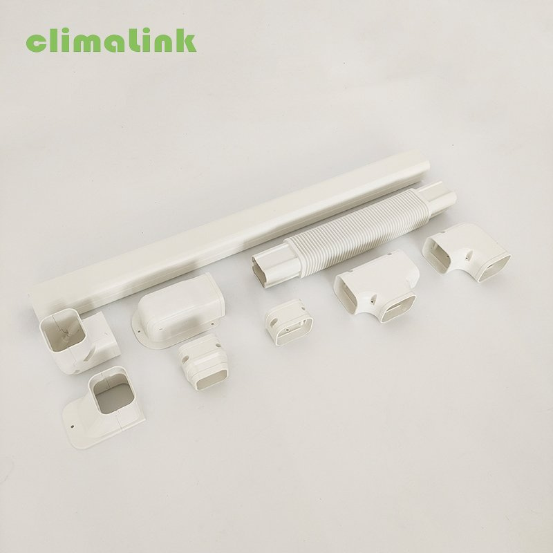 Manufacturer AC Accessories Mini Split Spare Parts Decorative Air Condiioner Duct Pipe Cover PVC Plastic AC Line Set Cover Kit for Home DIY Decotation
