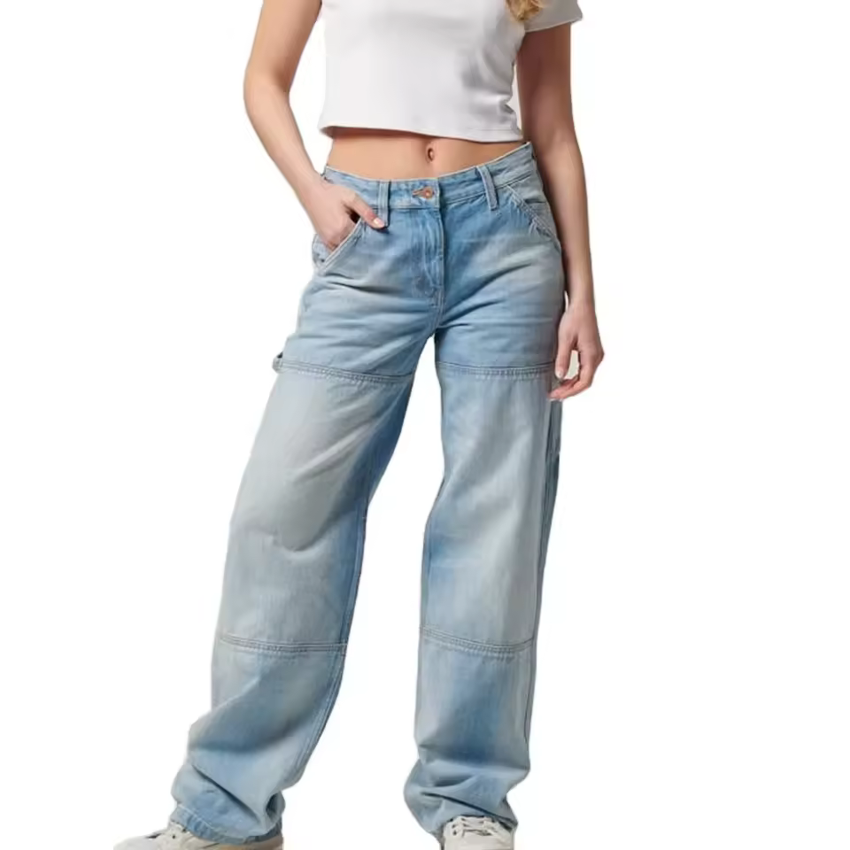 2025 Summer Streetwear Women's High Quality Custom Designed Breathable Polyester/nylon Carpenter Cargo Pants Custom Colors