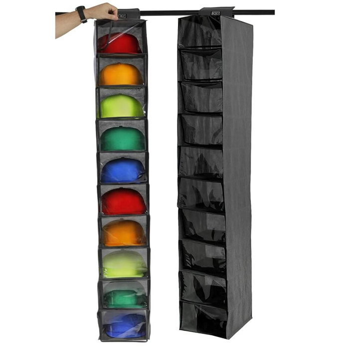 Multipurpose Hanging Closet Organizer with Dust Shield for Hats Towels Shoes Toys