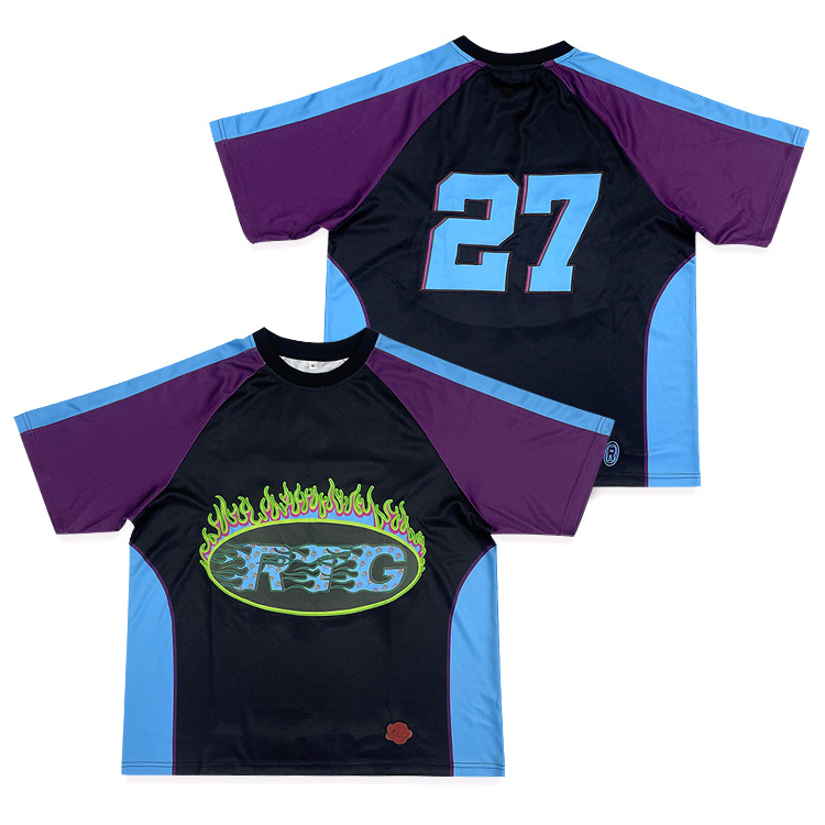 O-Neck Thread Design American Football Shirts Patchwork Oversized Men's American Football Uniform