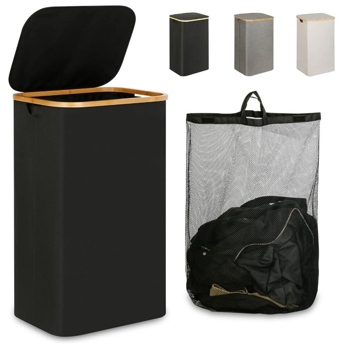 Waterproof Laundry Hamper with Lid and Liner Bag for Bedroom Bathroom Toys