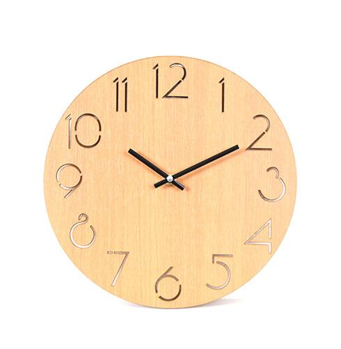Original Wooden Brown Creative Silent Wall Clock