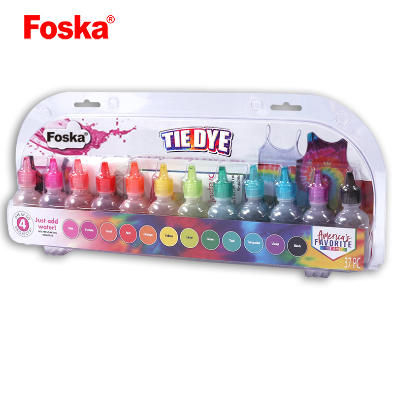Foska Kids Students 12 Colors DIY Tie Dye Kit