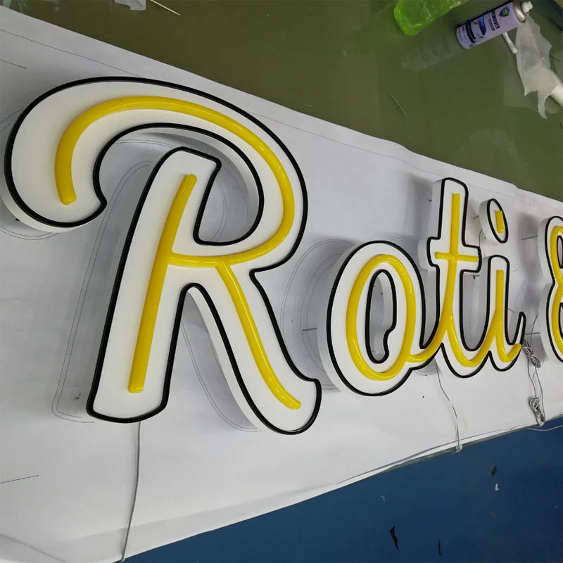 Factory Direct Attractive Acrylic Faux Neon Letter Sign