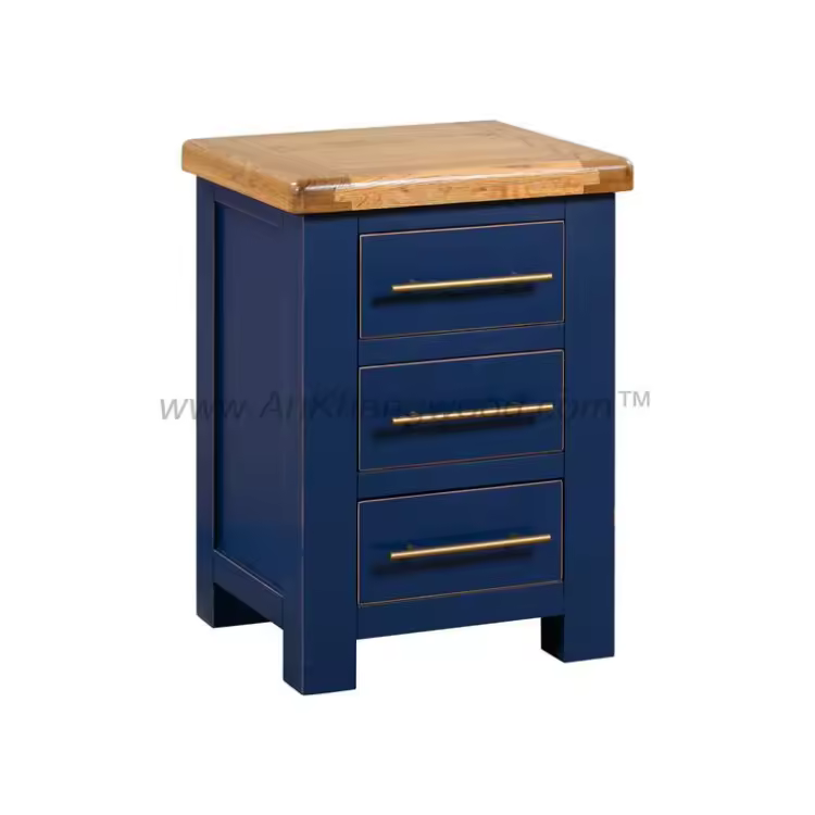 Best Seller Luxury 3-drawer Solid Wood Nightstand Modern Bedroom Furniture Vietnamese Supplier Odm For Oak/pine/acacia Apartment